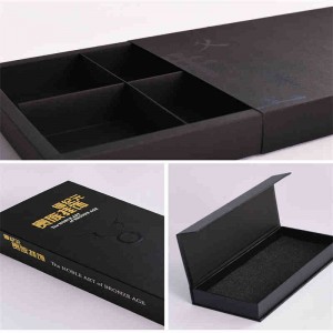 Imprimate personalizate de înaltă calitate din carton dur carton negru cutie de carton