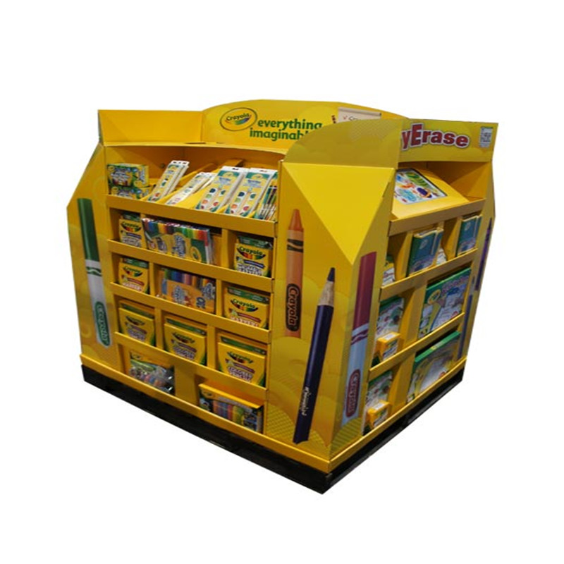 Stand de afișare pentru hârtie pentru promovarea produselor de Crăciun cu metal sau plastic din 4 fețe personalizate