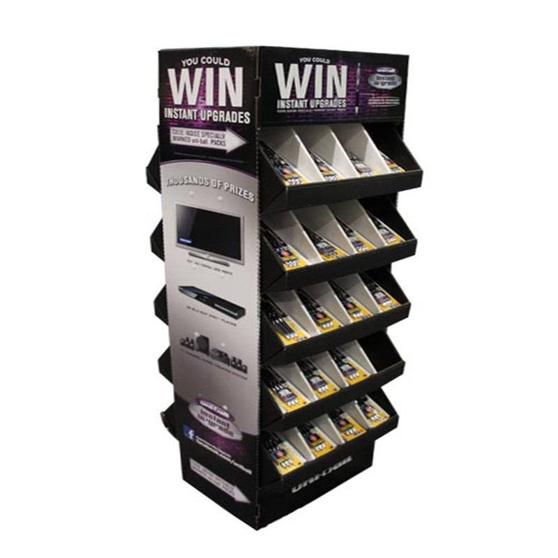 Stand de afișare pentru hârtie pentru promovarea produselor de Crăciun cu metal sau plastic din 4 fețe personalizate